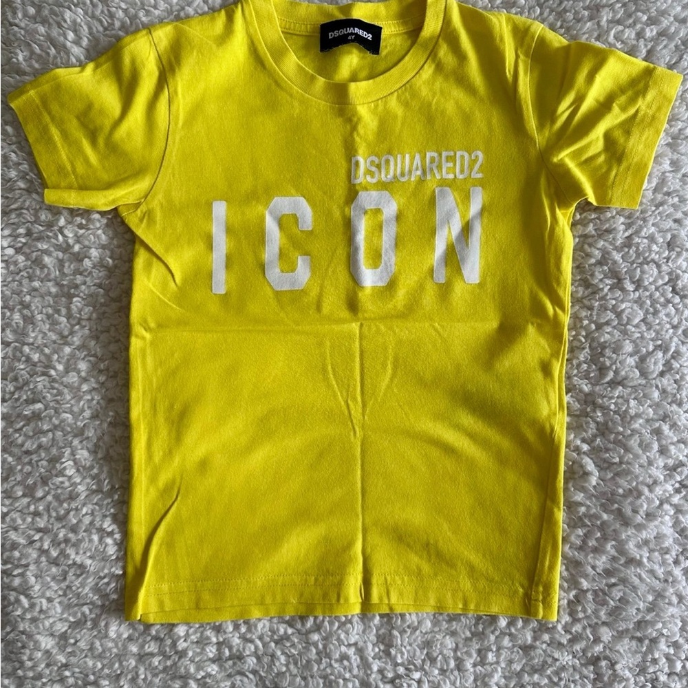 DSQUARED2 Kids Bright Yellow Icon Tee